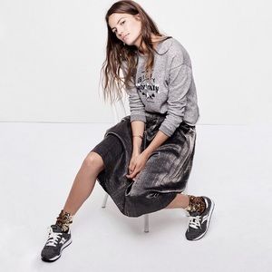 Madewell Big Sky Cutoff Cropped Sweatshirt XS